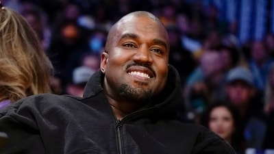 FILE - Kanye West, known as Ye, watches the first half of an NBA basketball game between the Washington Wizards and the Los Angeles Lakers, on March 11, 2022, in Los Angeles. (AP) FILE - Kanye West, known as Ye, watches the first half of an NBA basketball game between the Washington Wizards and the Los Angeles Lakers, on March 11, 2022, in Los Angeles. (AP)