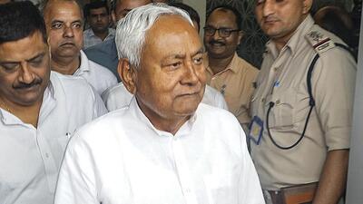Bihar chief minister Nitish Kumar in New Delhi on Wednesday. (PTI) Bihar chief minister Nitish Kumar in New Delhi on Wednesday. (PTI)