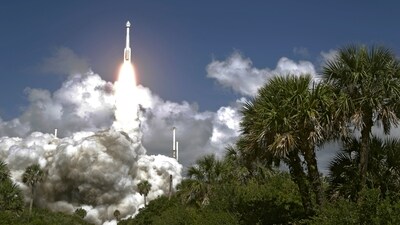 Boeing's Starliner capsule, atop an Atlas V rocket, lifts off from launch pad at Space Launch Complex 41 Wednesday, June 5, 2024, in Cape Canaveral, Fla. NASA astronauts Butch Wilmore and Suni Williams are headed to the International Space Station. (AP Photo/Chris O'Meara) (AP)
