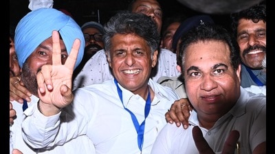 Chandigarh’s MP-elect Manish Tewari (HT File) Chandigarh’s MP-elect Manish Tewari (HT File)