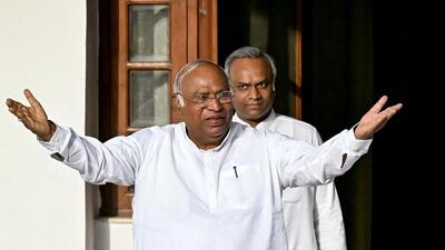 Congress chief Mallikarjun Kharge. (AFP) Congress chief Mallikarjun Kharge. (AFP)