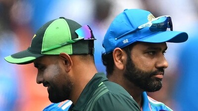 India's captain Rohit Sharma (R) and his Pakistan counterpart Babar Azam (AFP) India's captain Rohit Sharma (R) and his Pakistan counterpart Babar Azam (AFP)
