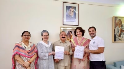 Kishori Lal Sharma with the Gandhi family in Delhi. Kishori Lal Sharma with the Gandhi family in Delhi.