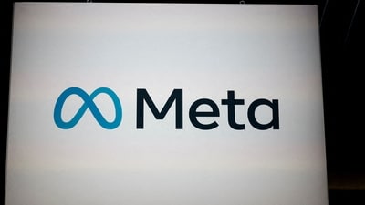 A Meta logo is seen (Reuters)