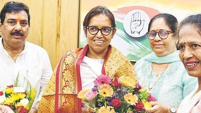 Congress Leader Varsha Gaikwad. (Photo by Bhushan Koyande/HT Photo) Congress Leader Varsha Gaikwad. (Photo by Bhushan Koyande/HT Photo)
