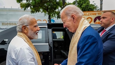 Prime Minister Narendra Modi with US President Joe Biden at Mahatma Gandhi's memorial Rajghat on the final day of the G20 Summit, in New Delhi (PTI / File) Prime Minister Narendra Modi with US President Joe Biden at Mahatma Gandhi's memorial Rajghat on the final day of the G20 Summit, in New Delhi (PTI / File)