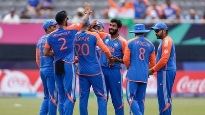 The fast bowlers led by Jasprit Bumrah got India off to a blazing start in the 2024 T20 World Cup as they beat Ireland by eight wickets at the Nassau County Stadium in New York. Ireland were blown away for just 96 runs and India chased it down in 12.2 overs, winning by eight wickets. (PTI) The fast bowlers led by Jasprit Bumrah got India off to a blazing start in the 2024 T20 World Cup as they beat Ireland by eight wickets at the Nassau County Stadium in New York. Ireland were blown away for just 96 runs and India chased it down in 12.2 overs, winning by eight wickets. (PTI)