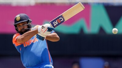 India captain Rohit Sharma plays a shot against Ireland (PTI) India captain Rohit Sharma plays a shot against Ireland (PTI)