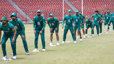 Pakistan cricket team players in the training session. (PCB Image)