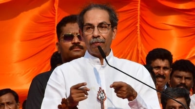 Shiv Sena (UBT) chief Uddhav Thackeray at a public meeting. (HT FILE PHOTO/Bhushan Koyande) Shiv Sena (UBT) chief Uddhav Thackeray at a public meeting. (HT FILE PHOTO/Bhushan Koyande)