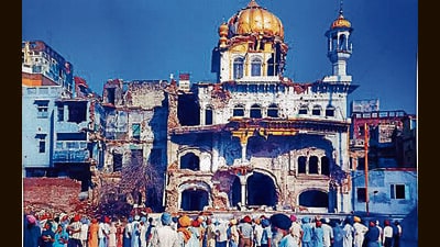 The military action in 1984 had not only damaged the Akal Takht building but also other buildings in the Golden Temple complex, including the Teja Singh Samundri Hall, which houses the SGPC headquarters. The military action in 1984 had not only damaged the Akal Takht building but also other buildings in the Golden Temple complex, including the Teja Singh Samundri Hall, which houses the SGPC headquarters.