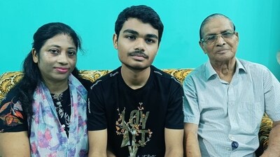 NEET UG Topper 2024: Chand Malik, who got a 99.99 percentile, drew inspiration from his father Dr Chandan Mallik, a medical officer at Indira Gandhi Memorial Hospital in Agartala. NEET UG Topper 2024: Chand Malik, who got a 99.99 percentile, drew inspiration from his father Dr Chandan Mallik, a medical officer at Indira Gandhi Memorial Hospital in Agartala.