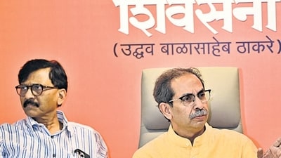 Uddhav Thackeray claimed that various regional parties that are part of the NDA due to pressure and harassment from the BJP may join the INDIA alliance in the coming days. (Anshuman Poyrekar/Hindustan Times) Uddhav Thackeray claimed that various regional parties that are part of the NDA due to pressure and harassment from the BJP may join the INDIA alliance in the coming days. (Anshuman Poyrekar/Hindustan Times)