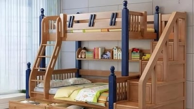 Bunk beds for kids’ rooms allow more floor space for play or study areas. Bunk beds for kids’ rooms allow more floor space for play or study areas.