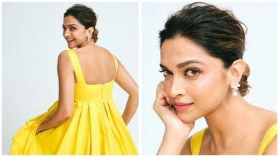 On Friday, Deepika Padukone took to Instagram Stories to share a series of photos in a bright yellow maxi dress before she attended an event to promote her skincare brand, 82°E. The actor's pregnancy glow was hard to miss in the stunning new photos. (All pics: Instagram/ Deepika Padukone) On Friday, Deepika Padukone took to Instagram Stories to share a series of photos in a bright yellow maxi dress before she attended an event to promote her skincare brand, 82°E. The actor's pregnancy glow was hard to miss in the stunning new photos. (All pics: Instagram/ Deepika Padukone)