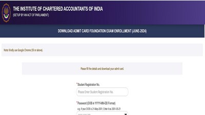 ICAI CA Foundation Admit Card 2024 for June exam out, download link here ICAI CA Foundation Admit Card 2024 for June exam out, download link here