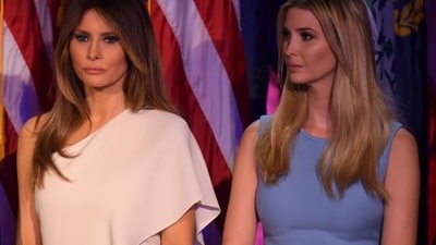 Melania Trump (L) and Ivanka Trump look on as Republican presidential elect Donald Trump speaks during election night at the New York Hilton Midtown in New York on Wednesday. (AFP) Melania Trump (L) and Ivanka Trump look on as Republican presidential elect Donald Trump speaks during election night at the New York Hilton Midtown in New York on Wednesday. (AFP)