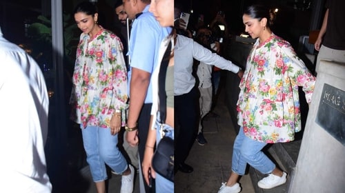 Deepika Padukone looking fresh in a floral top Deepika Padukone looking fresh in a floral top