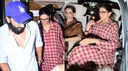 Ranveer Singh and Deepika Padukone out on a family dinner Ranveer Singh and Deepika Padukone out on a family dinner