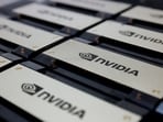 NVIDIA HGX AI Supercomputer on display during the annual Foxconn Tech Day in Taipei, Taiwan.