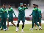 Pakistan's Babar Azam during the practice session