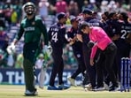 Players of United States celebrate after their win in the ICC Men's T20 World Cup cricket match against Pakistan at the Grand Prairie Stadium Players of United States celebrate after their win in the ICC Men's T20 World Cup cricket match against Pakistan at the Grand Prairie Stadium