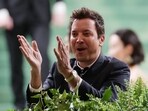 Jimmy Fallon applauds at the Met Gala, an annual fundraising gala held for the benefit of the Metropolitan Museum of Art's Costume Institute with this year's theme 'Sleeping Beauties: Reawakening Fashion' in New York City, New York, U.S., May 6, 2024. REUTERS/Carlos Barria