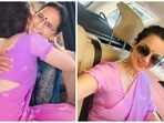 Kangana Ranaut hugged her mother Asha Ranaut before heading to Delhi. Kangana Ranaut hugged her mother Asha Ranaut before heading to Delhi.