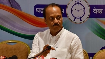 Mumbai, India – May 27, 2024: NCP (Ajit faction) President Ajit Pawar and party's Maharashtra President Sunil Tatkare during a press conference, in Mumbai, India, on Monday, May 27, 2024. (Photo by Bhushan Koyande/HT Photo) Mumbai, India – May 27, 2024: NCP (Ajit faction) President Ajit Pawar and party's Maharashtra President Sunil Tatkare during a press conference, in Mumbai, India, on Monday, May 27, 2024. (Photo by Bhushan Koyande/HT Photo)