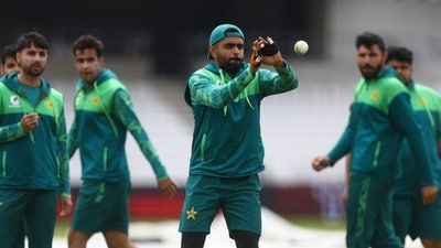 Pakistan's Babar Azam during the practice session (Action Images via Reuters)