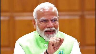 India’s Prime Minister Narendra Modi during the National Democratic Alliance (NDA) meeting after the Lok Sabha election results, at his residence, in New Delhi on Wednesday. (ANI) India’s Prime Minister Narendra Modi during the National Democratic Alliance (NDA) meeting after the Lok Sabha election results, at his residence, in New Delhi on Wednesday. (ANI)