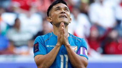 Indian football captain and forward #11 Sunil Chhetri. (AFP File Photo) Indian football captain and forward #11 Sunil Chhetri. (AFP File Photo)
