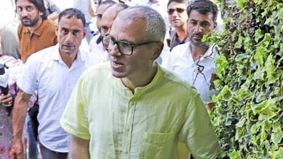 NC’s Omar Abdullah suffered a surprise loss to Engineer Rashid in Jammu and Kashmir’s Baramulla. (PTI) NC’s Omar Abdullah suffered a surprise loss to Engineer Rashid in Jammu and Kashmir’s Baramulla. (PTI)