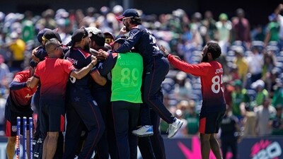 USA bagged a Super Over win vs Pakistan in their T20 World Cup fixture, in Texas on Thursday. (PTI) USA bagged a Super Over win vs Pakistan in their T20 World Cup fixture, in Texas on Thursday. (PTI)
