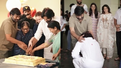 Pawan Kalyan returned to Hyderabad after a visit to Delhi to celebrate the political win with his family. Pawan Kalyan returned to Hyderabad after a visit to Delhi to celebrate the political win with his family.