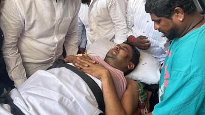 Rahul Zaware, the personal assistant of newly-elected MP of NCP (SP) Nilesh Lanke, was allegedly assaulted by eight to nine persons at Parner in Ahmednagar on Thursday. (HT)