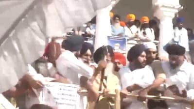 A screengrab from the visual shared by news agency ANI. A screengrab from the visual shared by news agency ANI.