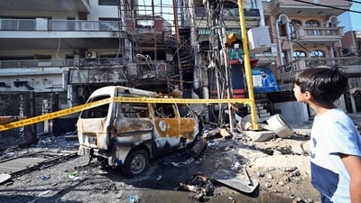 Six infants were killed in the fire at the Baby Care New Born Hospital in Vivek Vihar, New Delhi, on May 25. (Arvind Yadav/HT photo) (HT_PRINT) Six infants were killed in the fire at the Baby Care New Born Hospital in Vivek Vihar, New Delhi, on May 25. (Arvind Yadav/HT photo) (HT_PRINT)