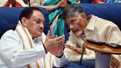 TDP chief N Chandrababu Naidu and BJP national president JP Nadda (File Photo) TDP chief N Chandrababu Naidu and BJP national president JP Nadda (File Photo)