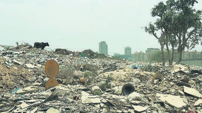 The corporation had recently sent a proposal for enforcement, door-to-door collection and processing of construction waste to ULB department for approval. (HT Photo) The corporation had recently sent a proposal for enforcement, door-to-door collection and processing of construction waste to ULB department for approval. (HT Photo)