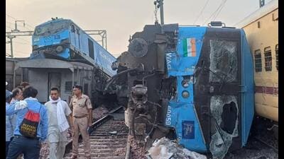 The mishap involving three trains had left a loco pilot, his assistant and three passengers injured. The mishap involving three trains had left a loco pilot, his assistant and three passengers injured.