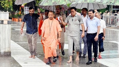 **EDS: IMAGE VIA @GorakhnathMndr** Gorakhpur: UP Chief Minister Yogi Adityanath at the Gorakhnath Temple in Gorakhpur, Sunday, June 2, 2024. (PTI Photo) (PTI06_02_2024_000034B) (PTI) **EDS: IMAGE VIA @GorakhnathMndr** Gorakhpur: UP Chief Minister Yogi Adityanath at the Gorakhnath Temple in Gorakhpur, Sunday, June 2, 2024. (PTI Photo) (PTI06_02_2024_000034B) (PTI)