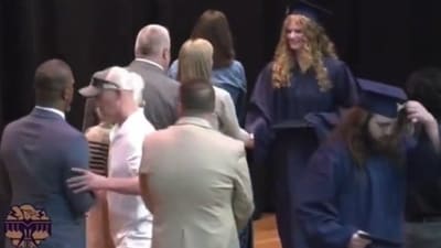 “That’s my daughter. I don’t want her touching him,” the Wisconsin father was heard saying. (X) “That’s my daughter. I don’t want her touching him,” the Wisconsin father was heard saying. (X)