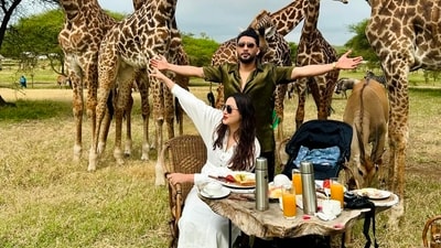 Gauahar Khan and her husband Zaid Darbar recently went for an exotic vacation at Tanzania. The couple went for safari and shared pictures and reels of many memorable moments from their trip. Gauahar Khan and her husband Zaid Darbar recently went for an exotic vacation at Tanzania. The couple went for safari and shared pictures and reels of many memorable moments from their trip. 