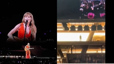 Fans are left spooked by a viral video from Taylor Swift's Madrid concert, showing a mysterious figure dancing alone, sparking wild theories and reactions. Fans are left spooked by a viral video from Taylor Swift's Madrid concert, showing a mysterious figure dancing alone, sparking wild theories and reactions.