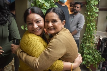 Geetanjali Kulkarni with Sunita Rajwar.
