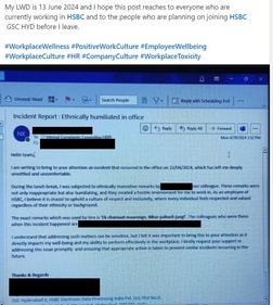 A post shared by a woman about her workplace (Part 3). (LinkedIn/Nitika Kumari) A post shared by a woman about her workplace (Part 3). (LinkedIn/Nitika Kumari)