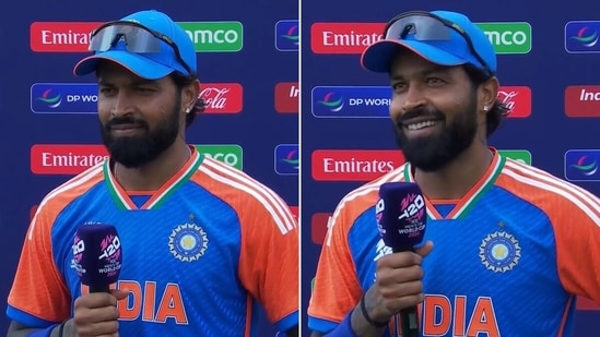 Hardik Pandya's expressions shows he wasn't expecting a Mumbai reference in New York (Screengrab)