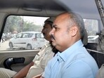 Delhi chief minister Arvind Kejriwal's aide Bibhav Kumar being produced before the Tis Hazari Court in connection with the alleged assault case on Aam Aadmi Party (AAP) Rajya Sabha MP Swati Maliwal at CM Kejriwal's residence, in New Delhi on Friday.