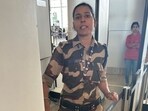 Kulwinder Kaur, a woman CISF constable posted at the Chandigarh Airport, who allegedly slapped actor Kangana Ranaut. Kulwinder Kaur, a woman CISF constable posted at the Chandigarh Airport, who allegedly slapped actor Kangana Ranaut.